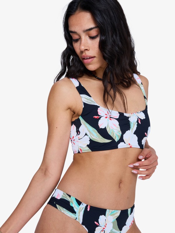 Printed Essentials Bralette Haut de bikini bralette Noir Femme