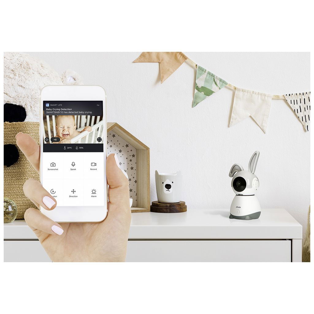 Alecto BabyAlecto Baby   WLAN Babyphone mit Kamera Smartbaby 10 weiss/grau