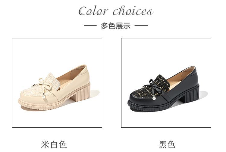 Lolita Tree - Loafers met blokhak en gesp en strik