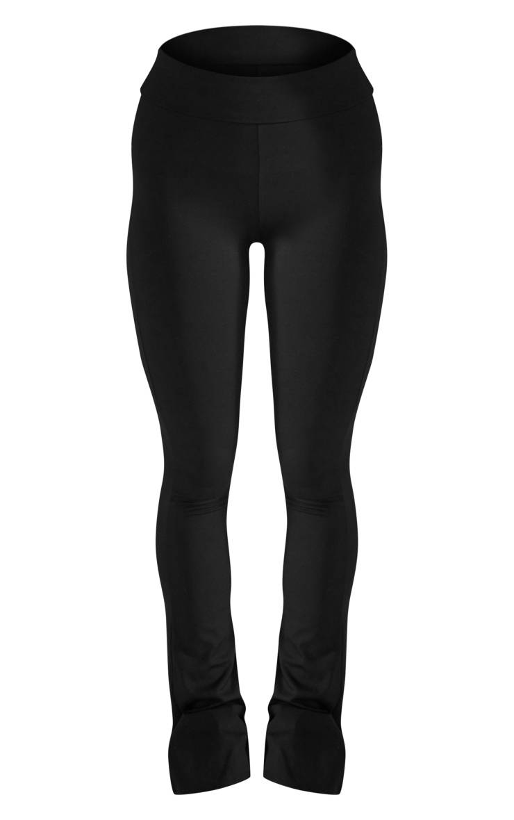 Noir Pantalon Sculptant À Taille Repliable Contour