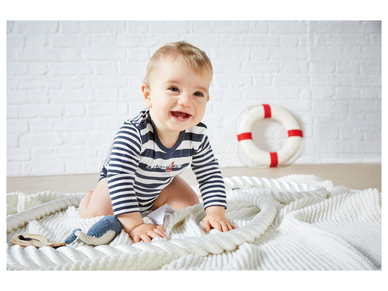 Baby romper, 2 stuks, met kruisknopen