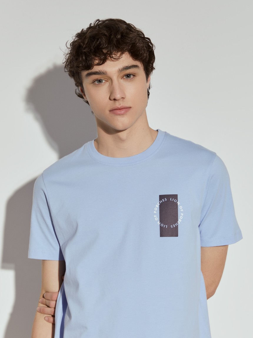 T-shirt manga curta em algodão