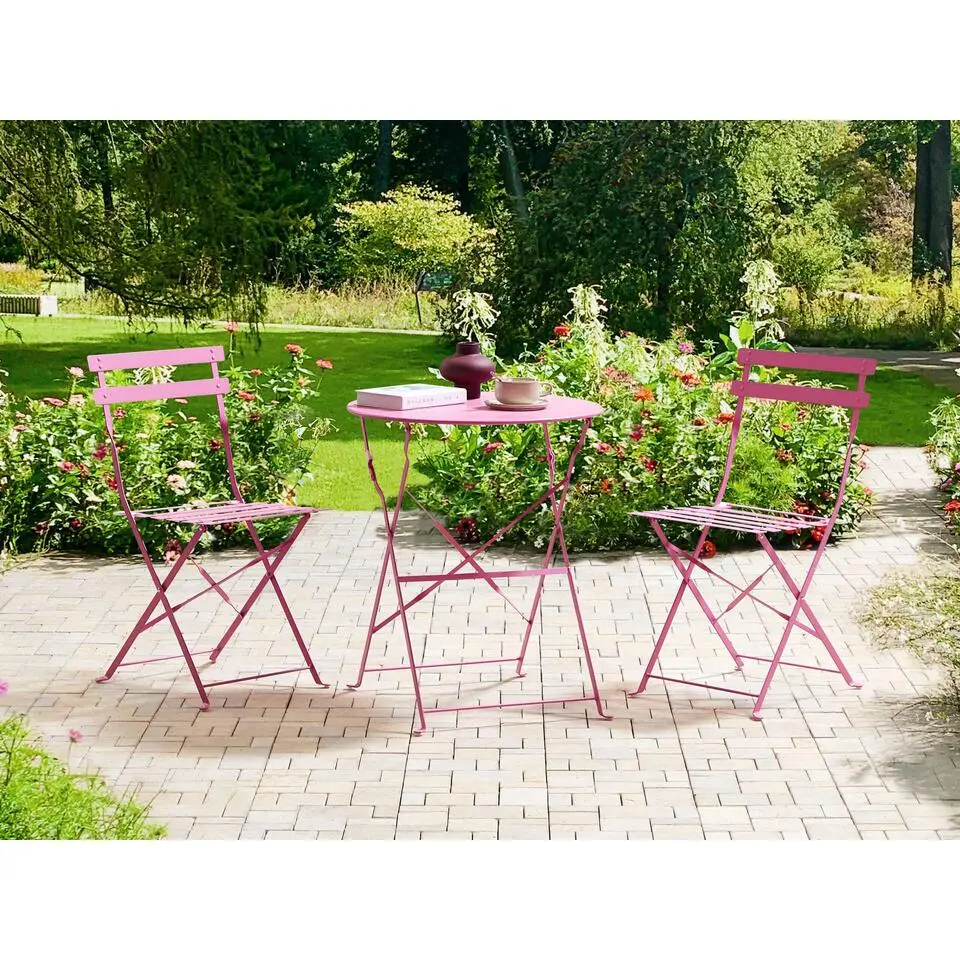 FIORI - Bistroset voor 2 - Roze - Staal