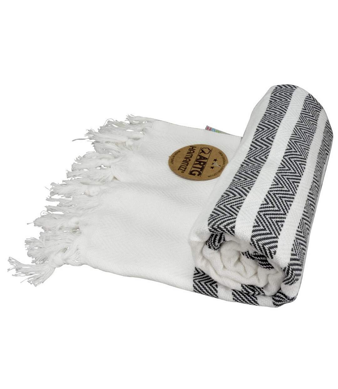 ARTG - Serviette HAMAMZZ DALAMAN (Blanc / gris clair) (Taille unique) - UTRW8050
