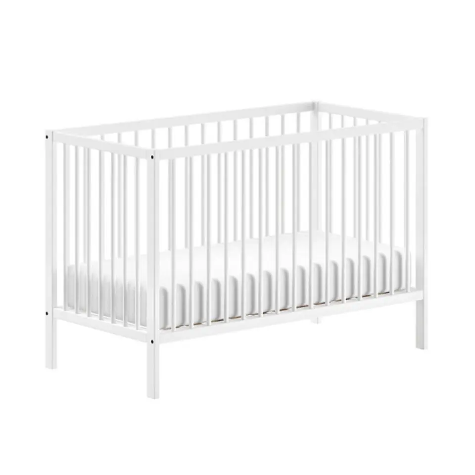 Vipack Babybed Dino - 60 x 120 cm - verstelbaar - wit dennenhout