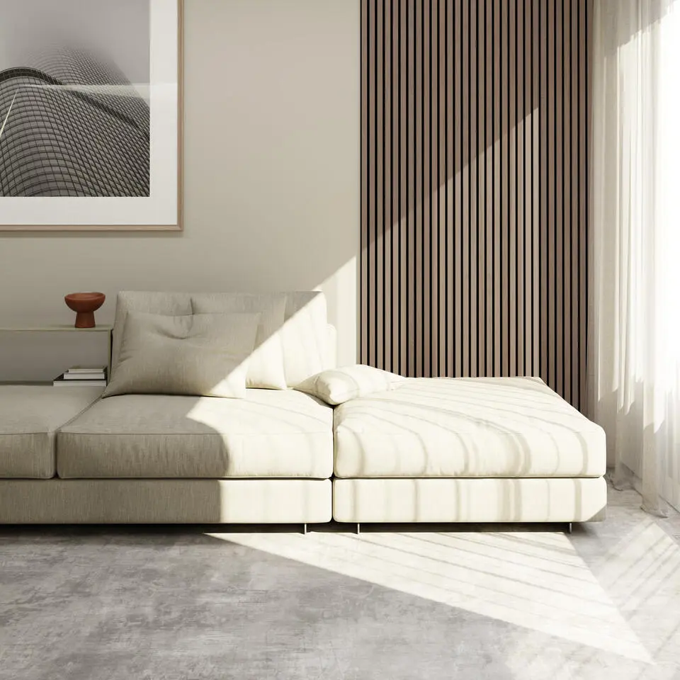 tectake Akoestische panelen Sonic Wall houtlook, Donker Eiken