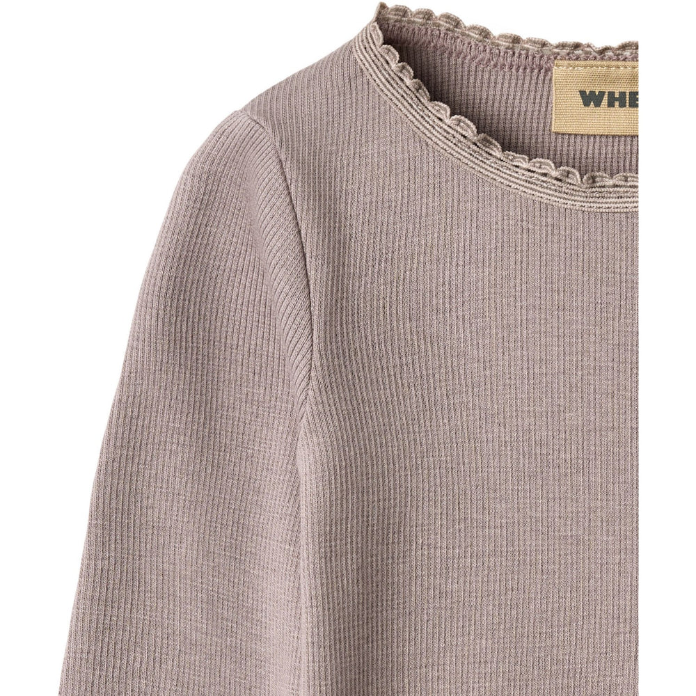Køb Wheat Dusty Purple Rib Bluse Reese