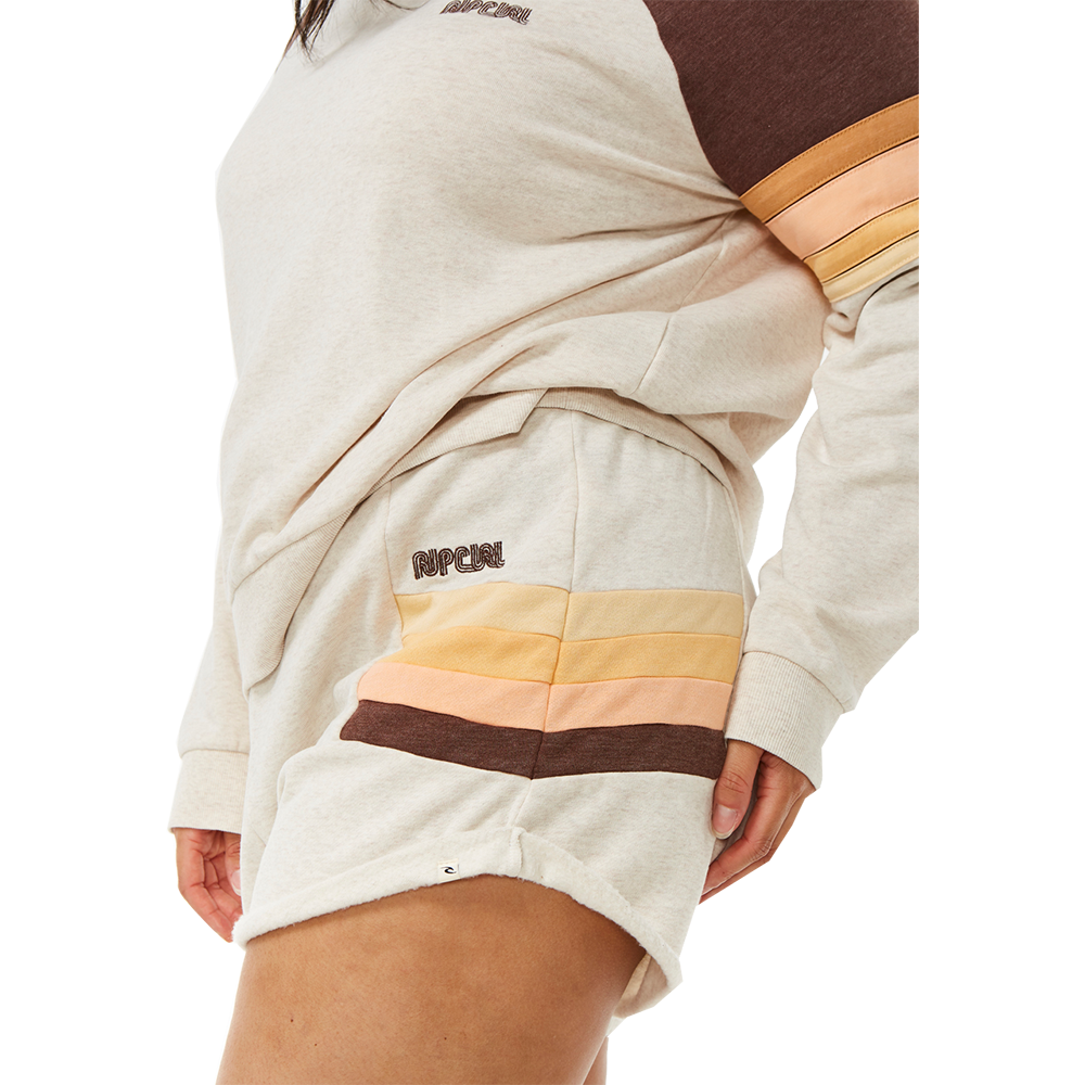Rip Curl Block Party Track Shorts Damen oatmeal marle