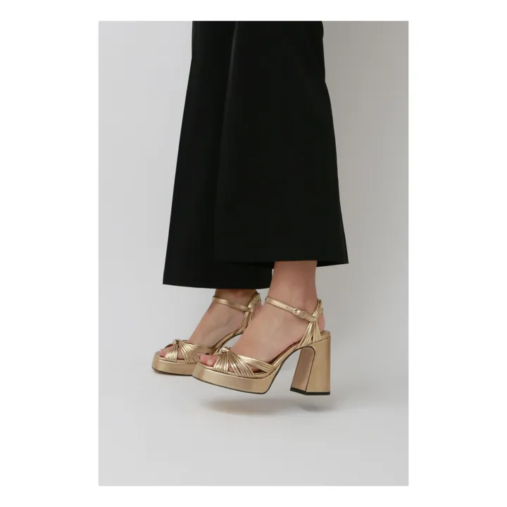 Souliers Martinez Sandales Springs | Doré