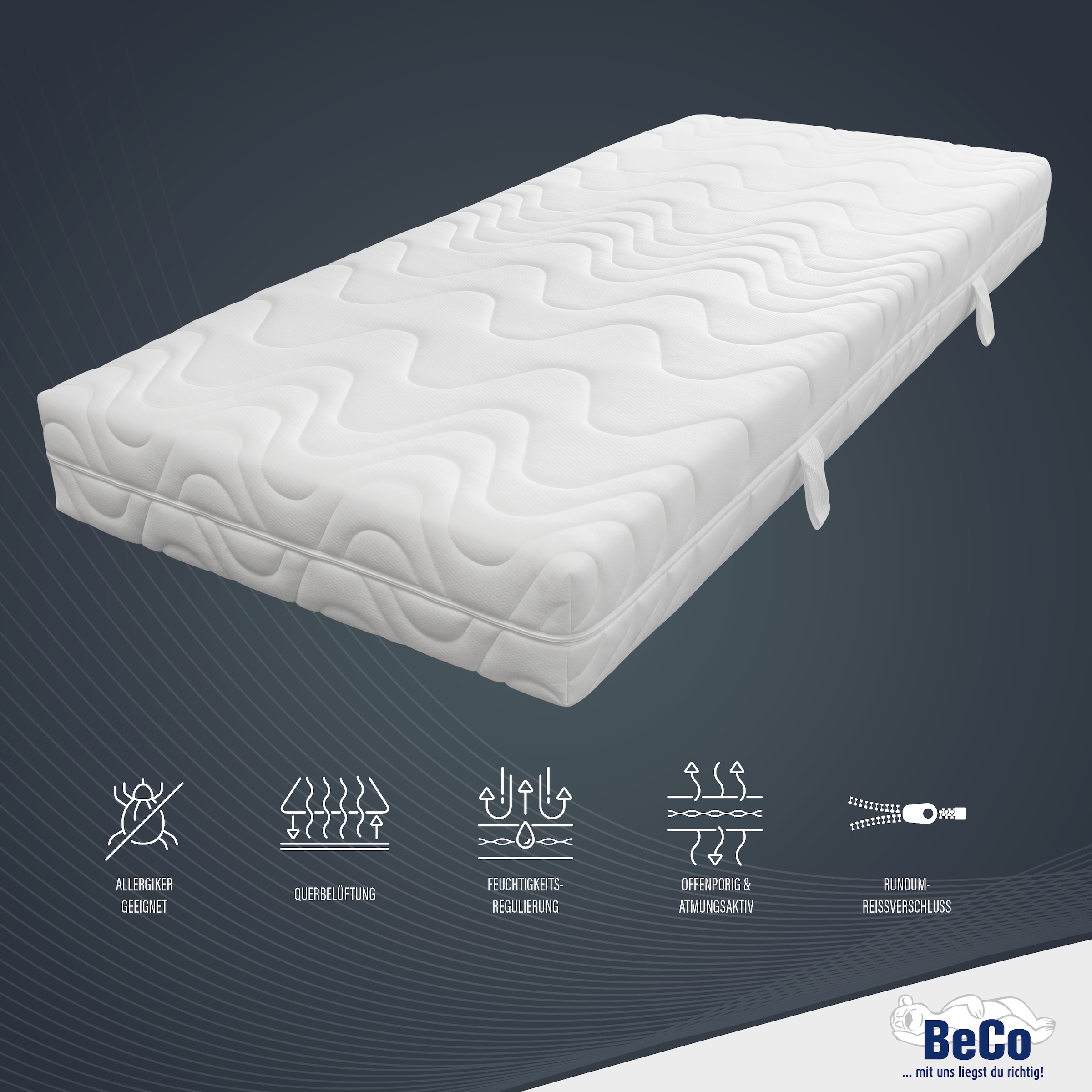 Beco Komfortschaummatratze »Medistar KS, Matratze Kaltschaum-Feeling 90x200 cm, 140x200 cm« 21 cm hoch Raumgewicht: 28 kg/m³ 1 Stk. tlg. Geprüft  mit 1,1* 