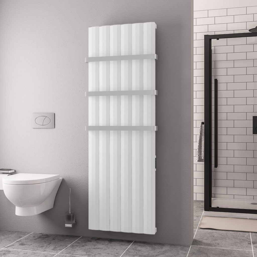 Eastbrook Derwent elektrische paneelradiator 60x180cm 1200W wit mat