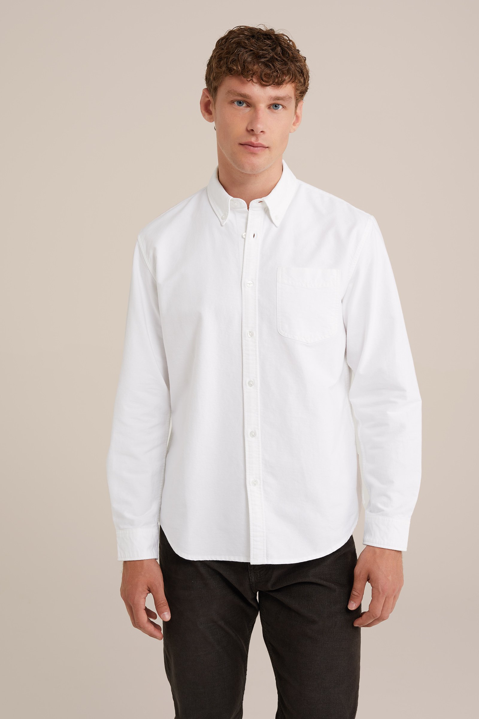 oxford overhemd Blue Ridge Wit