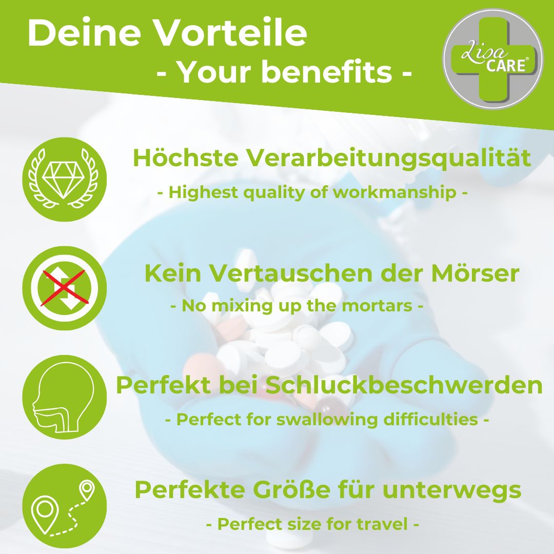 LisaCare Tabletten Mörser 5cm x 4cm PillenCrusher - Fuchs