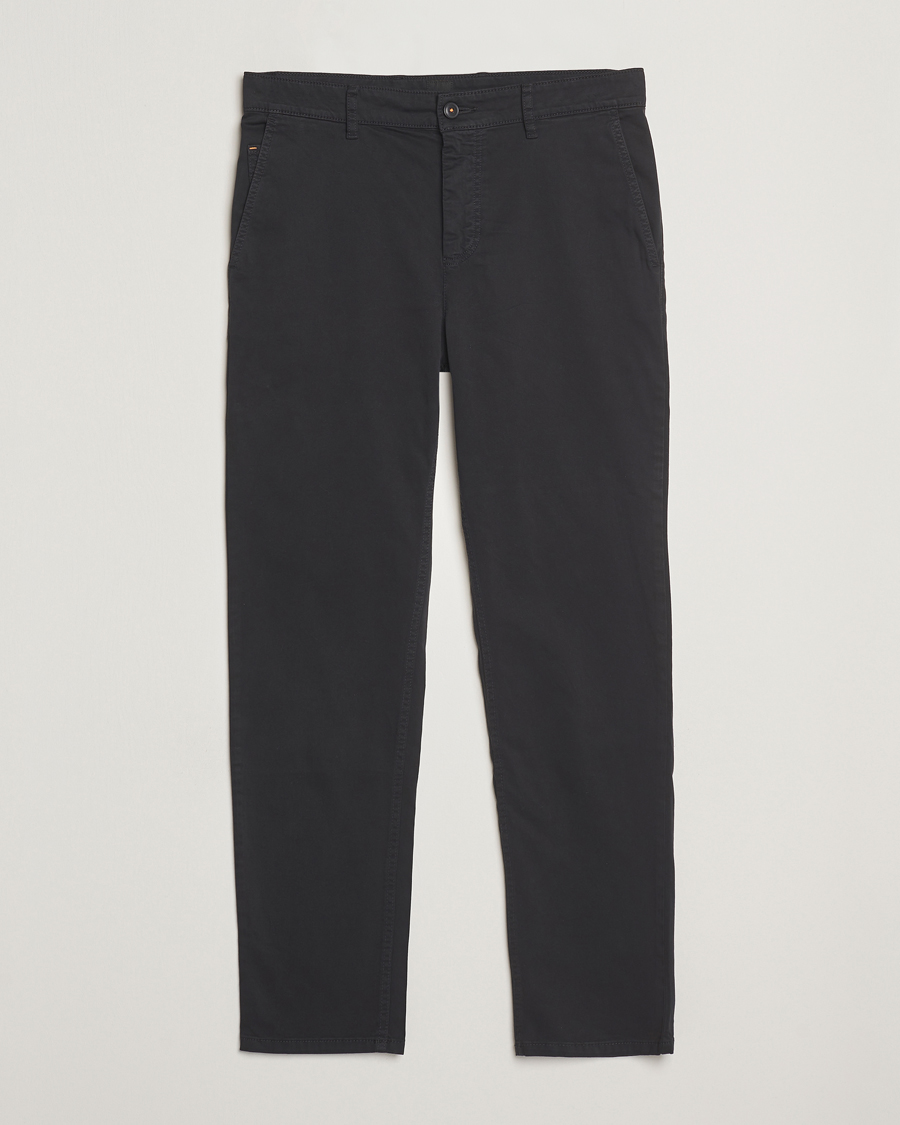 BOSS ORANGE Tapered Fit Cotton Chinos Black