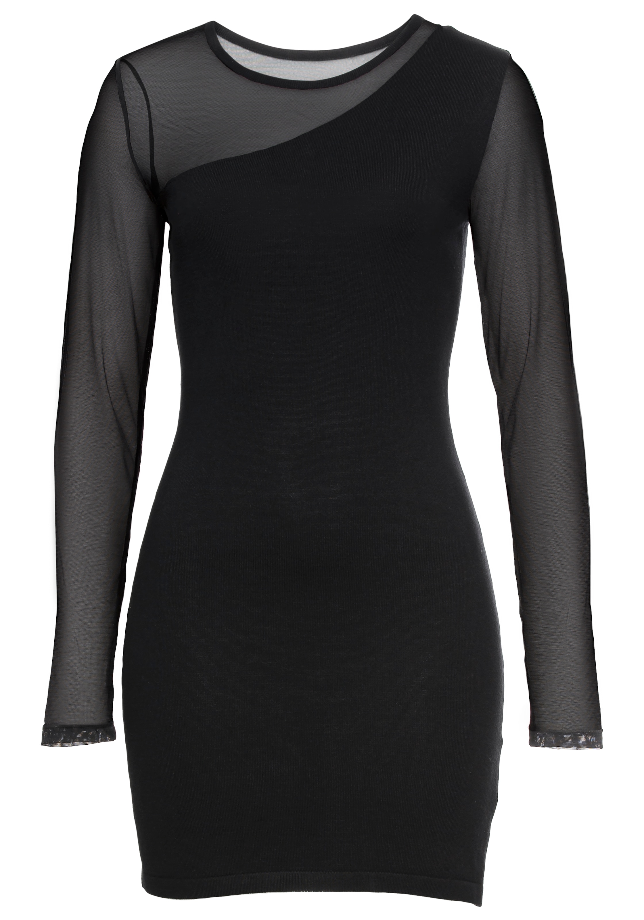 Melrose Strickkleid in femininer Mini-Länge mit Mesh