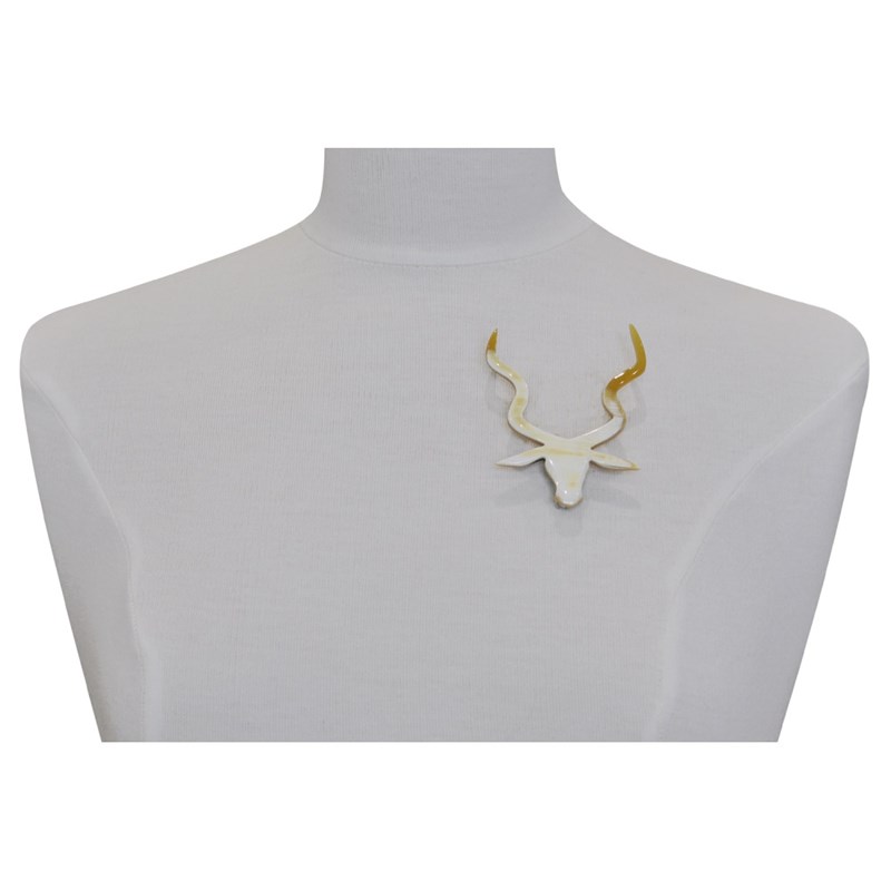 Broche Impala en Corne Modèle 2