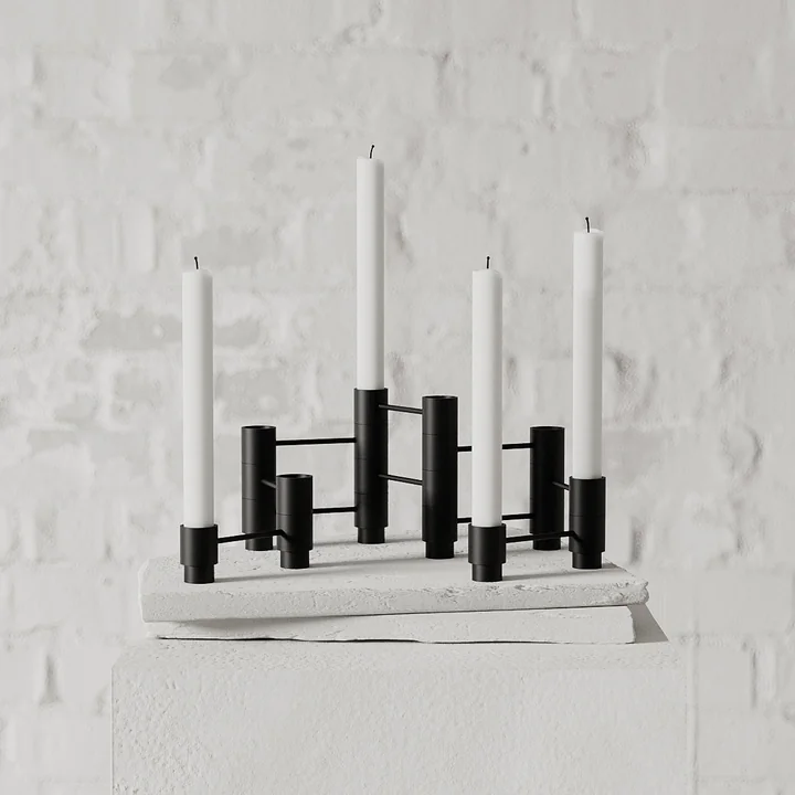 Nichba Design - Kerzenhalter Structure, schwarz