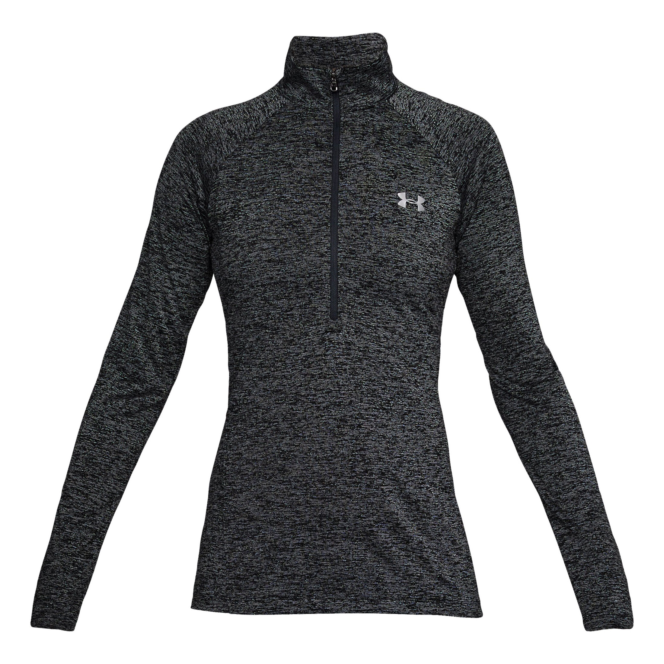 Under Armour Tech Twist 1/2 Zip Haut Manches Longues Femmes - Noir , Argent