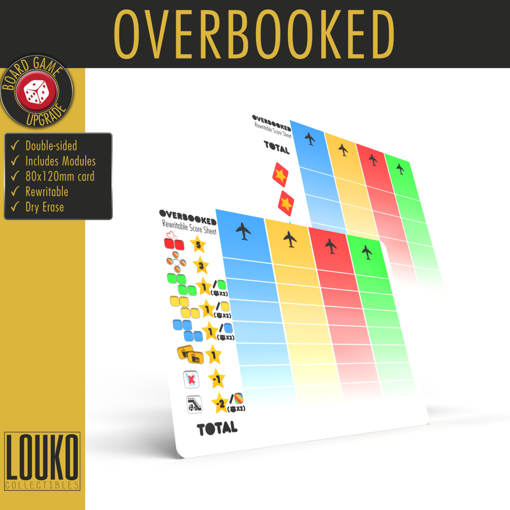 Overbooked - Feuille de score réinscriptible