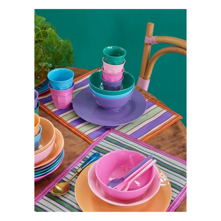 Rice Set de table rayé | Violet