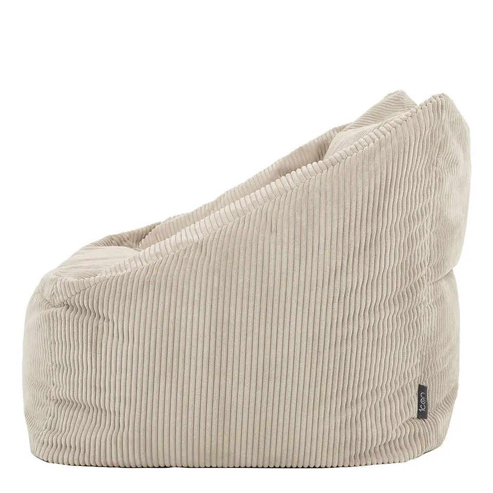 icon Zitzak en XL Poef Morgan - Corduroy Zitzak - Beige