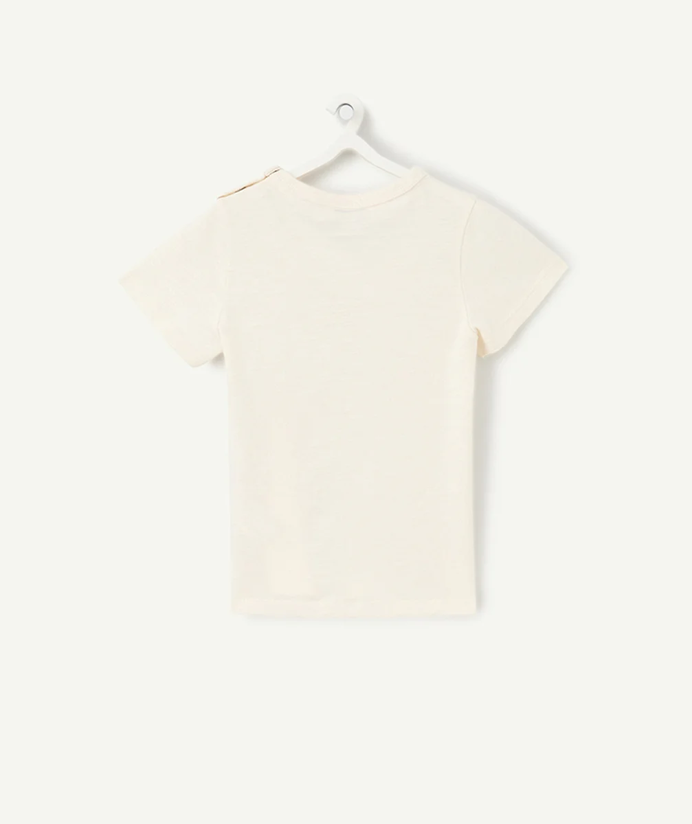 t-shirt en coton bio écru thème anniversaire TAO 2 ans