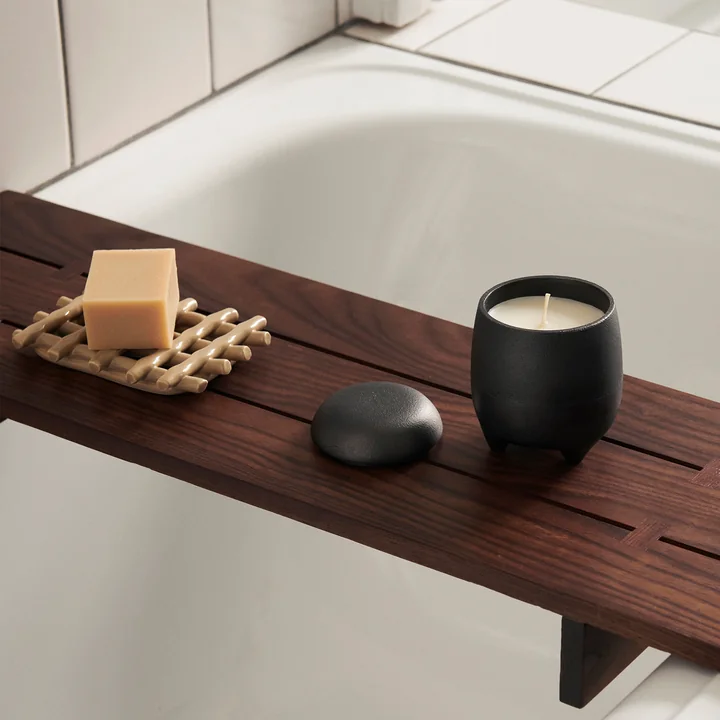 Ferm Living - Evoke Twin Kerze, Aluminium schwarz