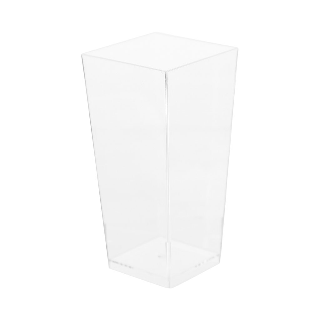 Lot de 8 verrines carrées plastique 0.08L