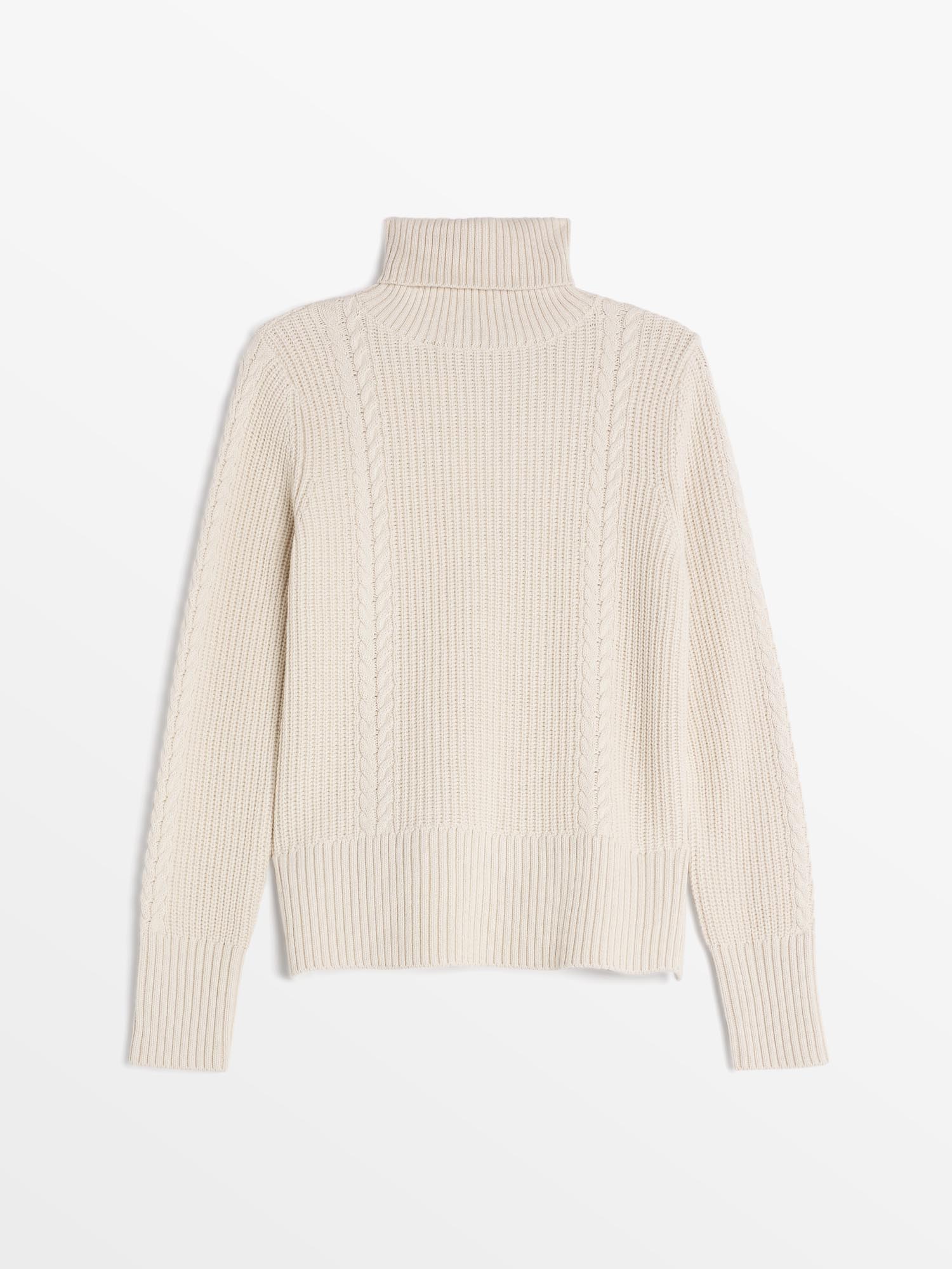 Pull Femme Torsade Coton Laine Ecru