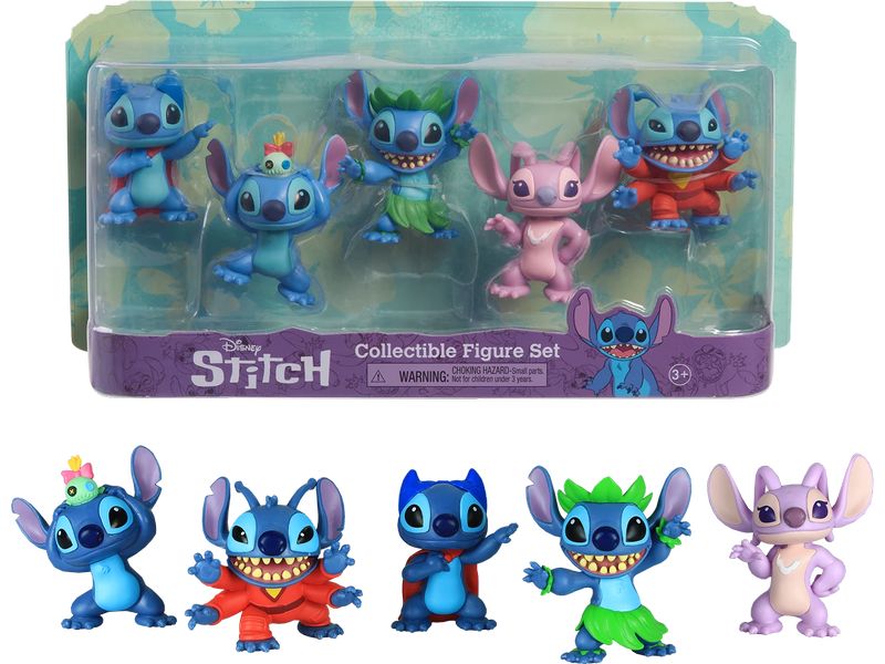 Stitch Figur Disney Stitch 5er Set 8 cm Action-Figuren