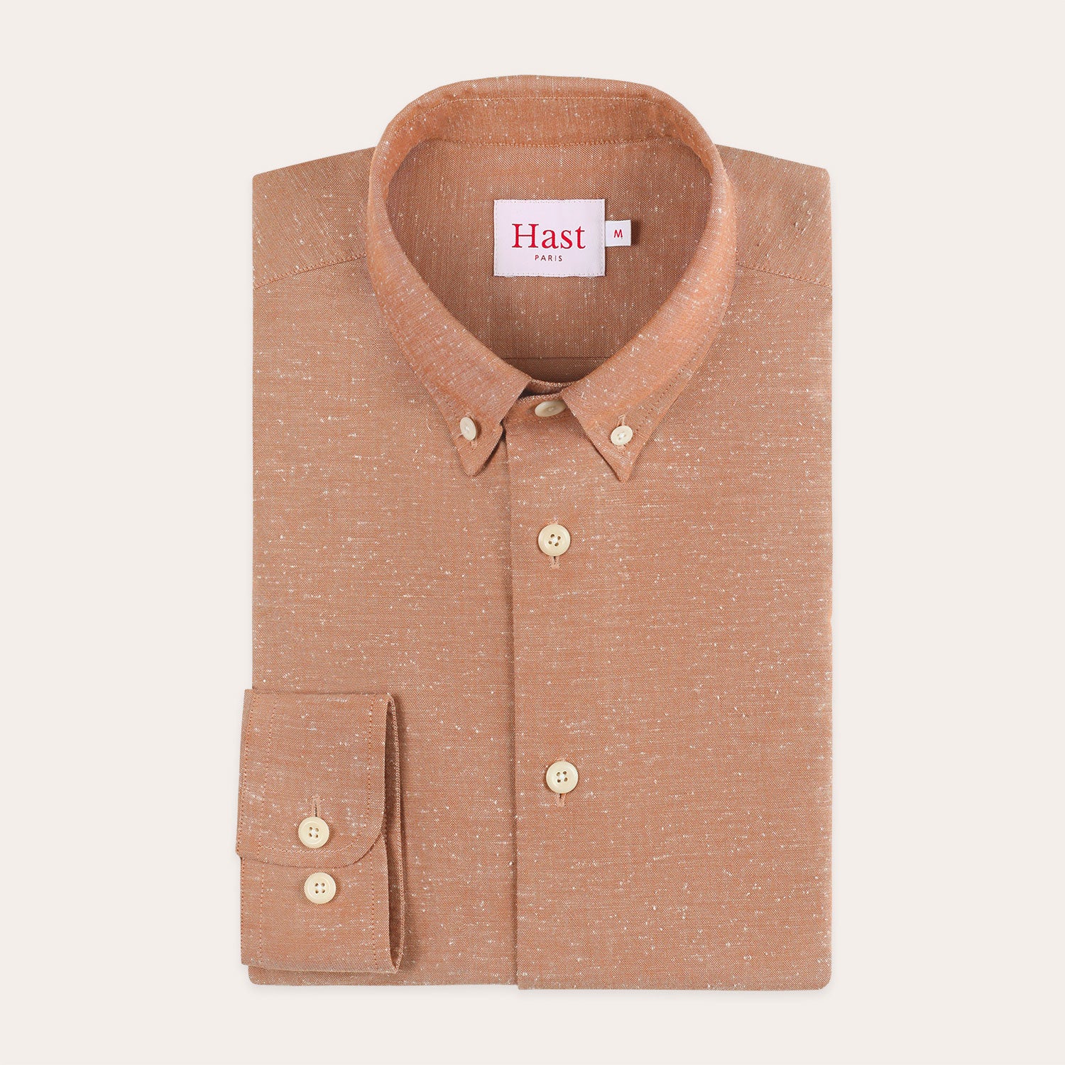Salmon chip cotton shirt
