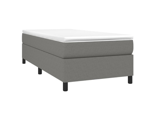 VIDAXL - Sommier  90 x 190 Sommier à ressorts de lit gris foncé 90x190 cm tissu