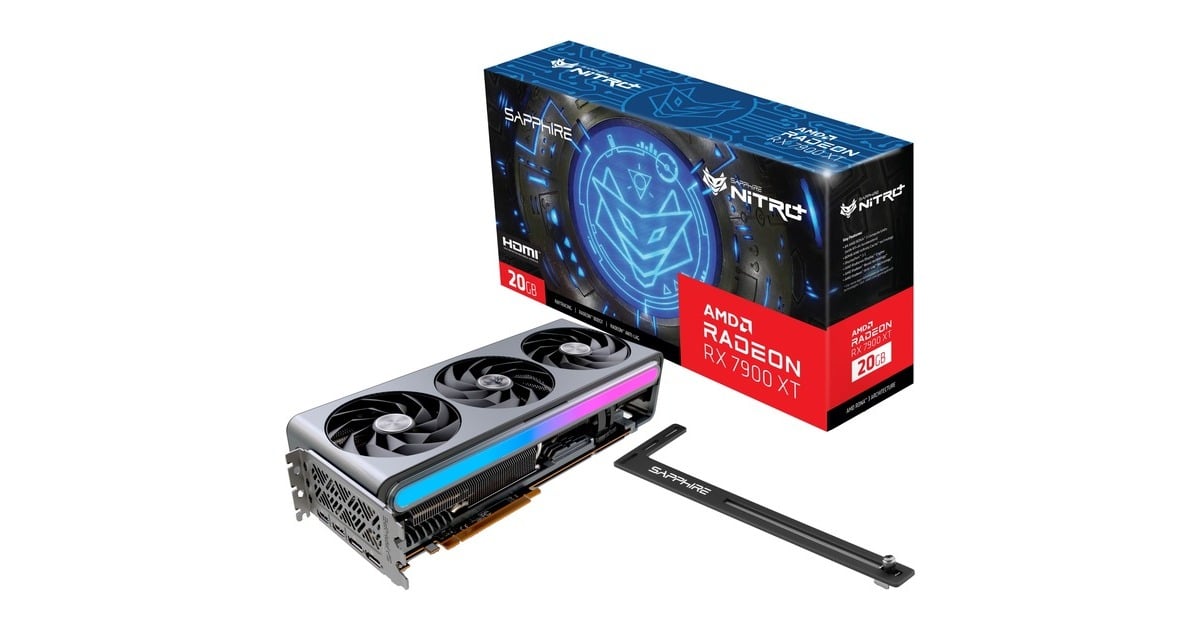 SAPPHIRENITRO+ AMD Radeon RX 7900 XT Vapor-X 20GB grafische kaart  (2x HDMI 2.1, 2x DisplayPort, Tweedekans)