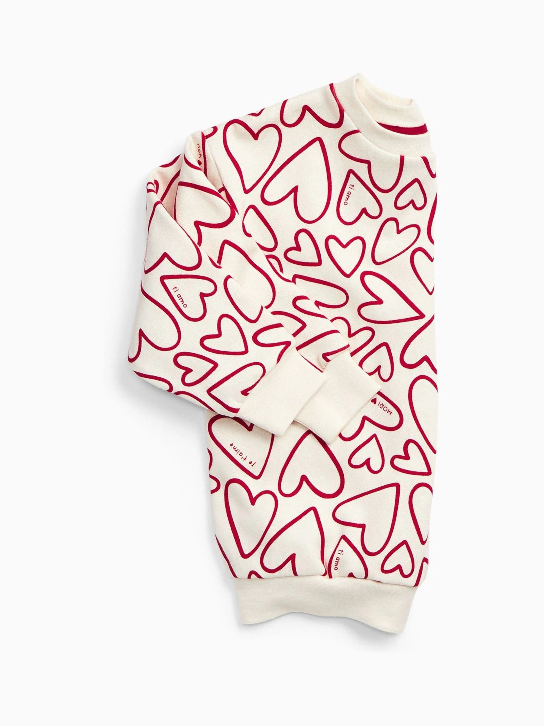 MORI Heart Print Supersoft Sweatshirt