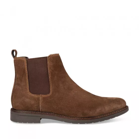 Bottines MARRON DENIM SIDE CUIR