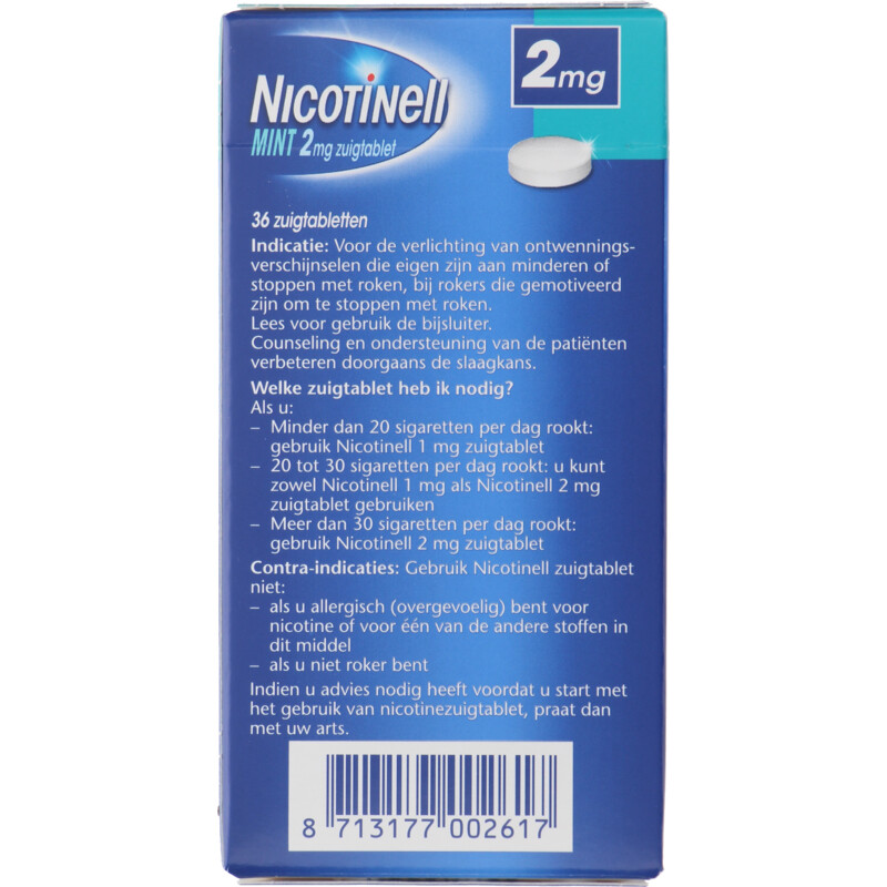 Nicotinell Mint nicotine zuigtablet 2mg