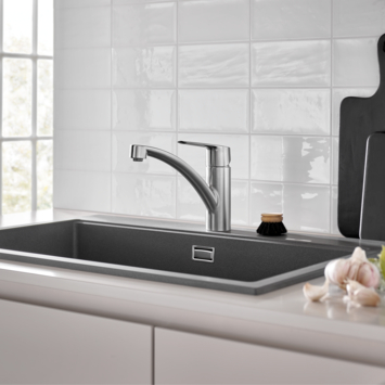 Grohe Quickfix keukenkraan Start lage uitloop supersteel