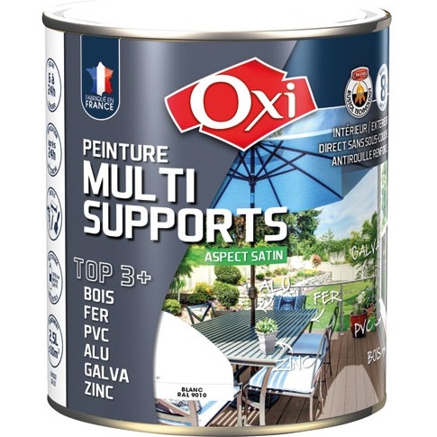 Peinture Satin Multi-supports 2.5 L Top 3+ - Blanc