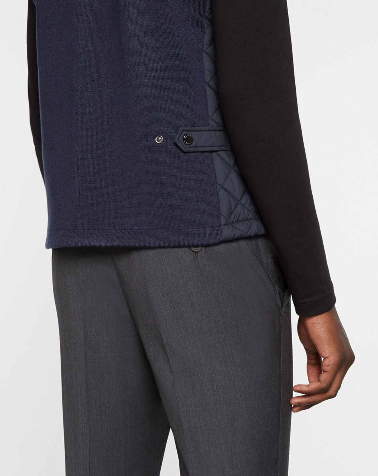 Hackett London Blouson sans manches dos maille bleu