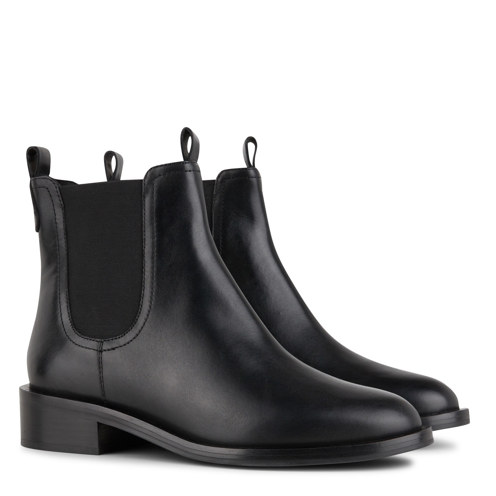 FALK - Bottines à talons en cuir | Noir