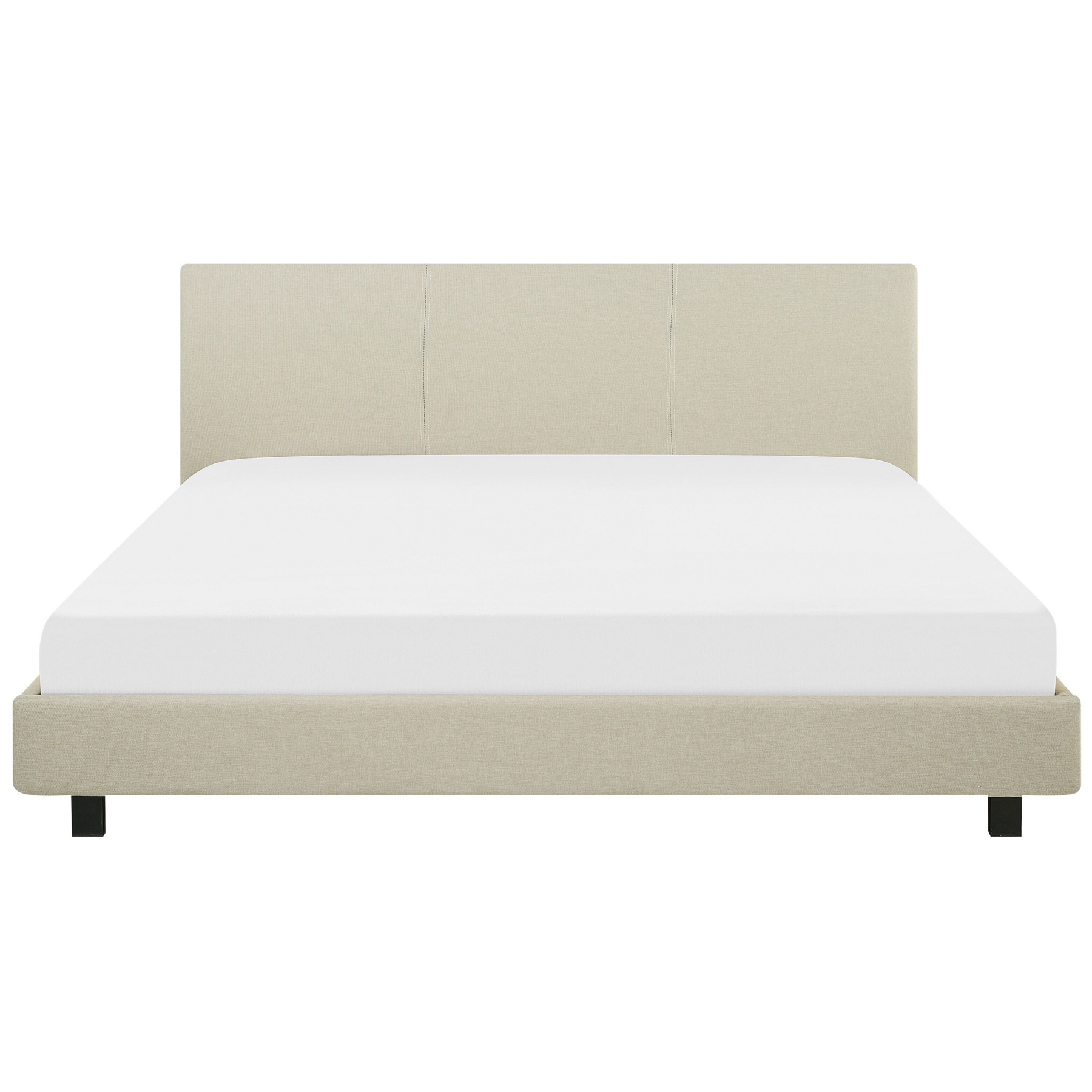 Beliani - ALBI  - Tweepersoonsbed - Beige - 180 x 200 cm - Polyester