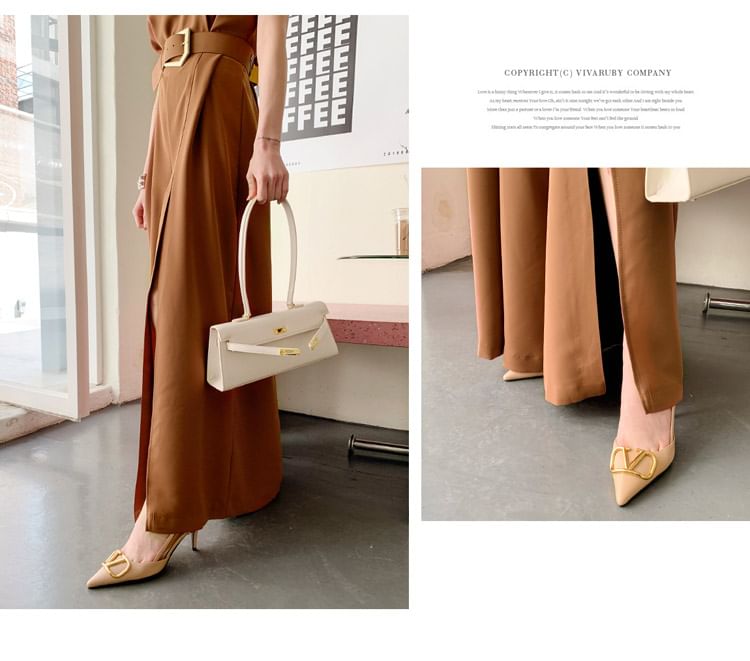 Arabesquito - Mouwloze jumpsuit met ronde hals en wijde pijpen