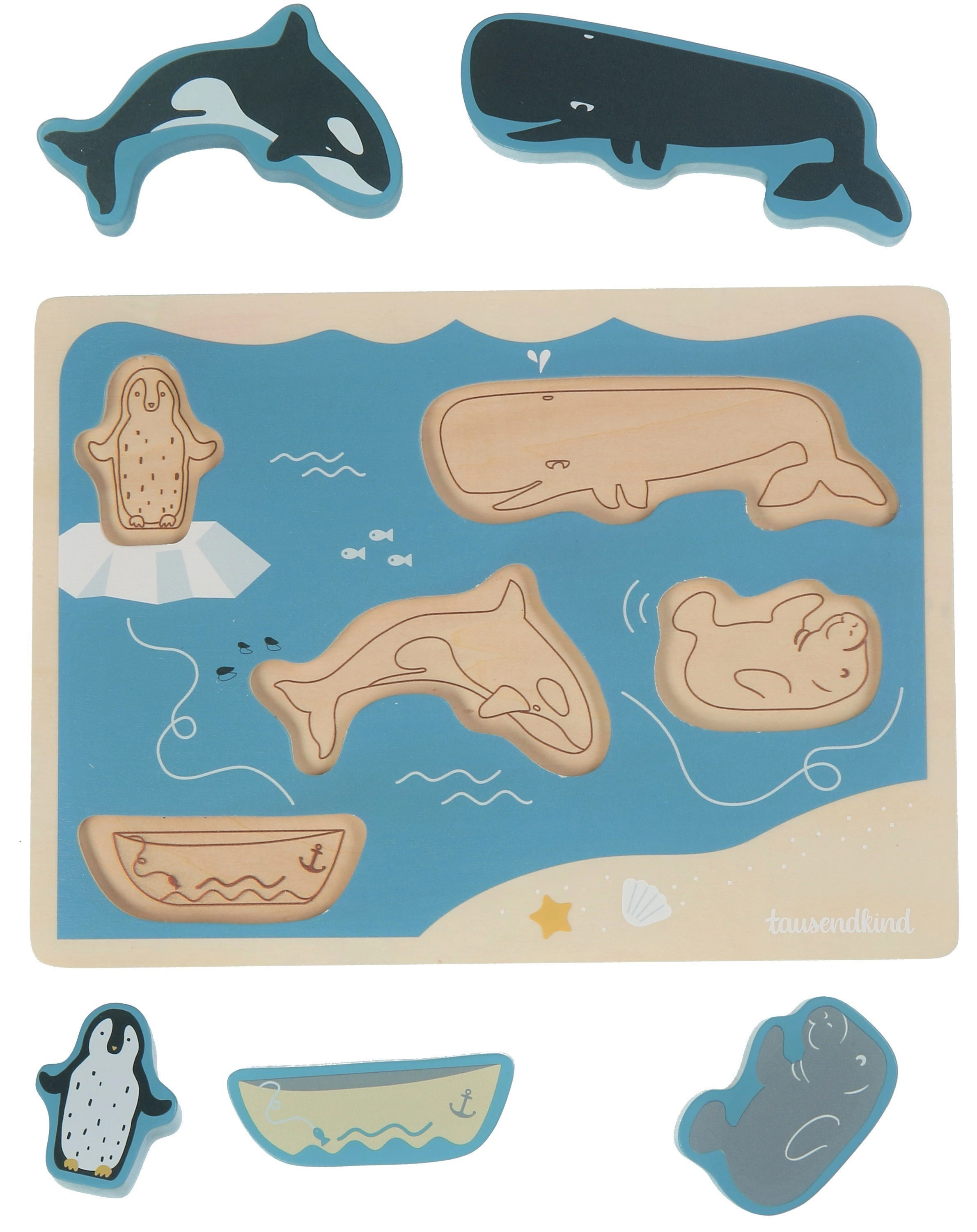 Steckpuzzle OCEAN aus Holz