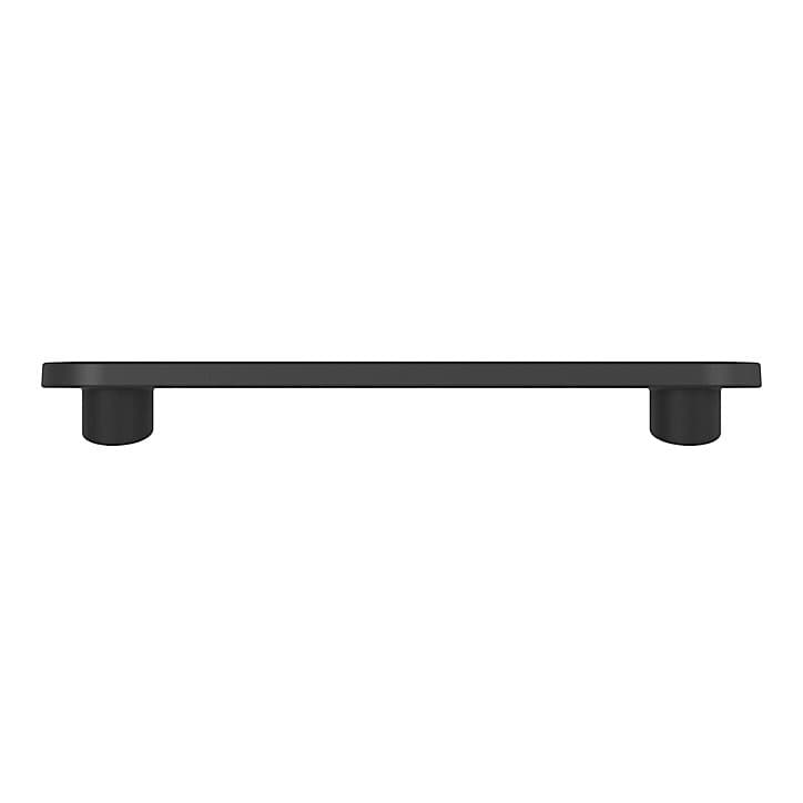 Poignée de meuble arrondi GoodHome Minzh aluminium mat noir l.121mm x l.25mm x H. 16mm entraxe 96mm
