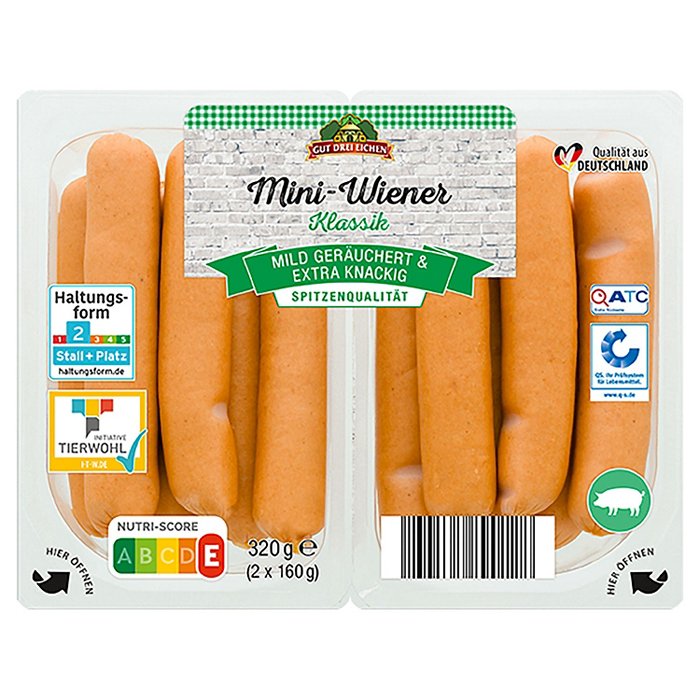 GUT DREI EICHEN Mini Wiener 320 g, Natur