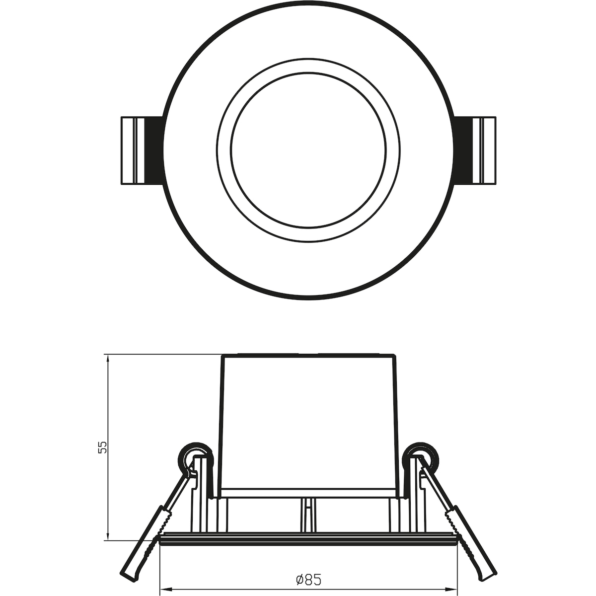 Philips Dive Ceiling spotlys 5,5W 3-pakning (hvit)