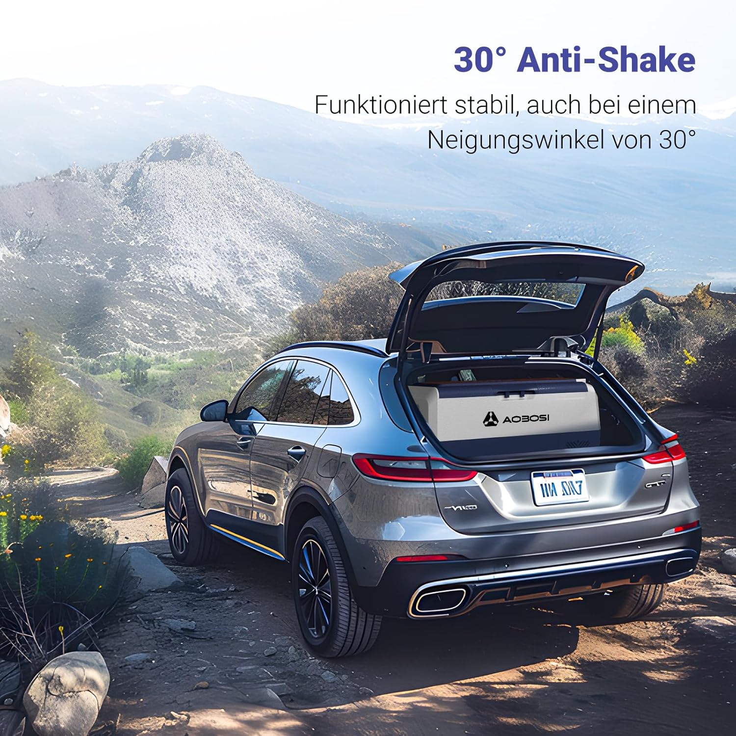 AAOBOSI Kompressor Kühlbox 36L, kühlbox Auto 12v 230v mit APP-Steuerung, -20℃ bis 20℃ Camping kühlschrank, für Wohnmobil, Boot, Autoreisen