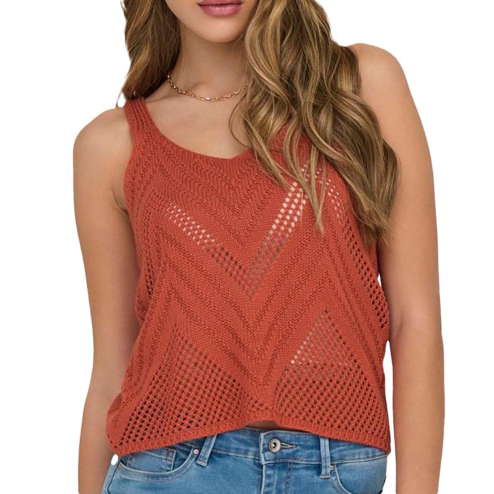 JDY Top Crochet Terracotta Femme Jdy 15226348