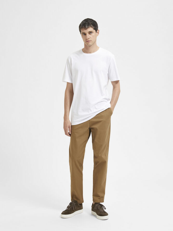 Selected Homme SLHASPEN SS O-NECK TEE W NOOS Hvid