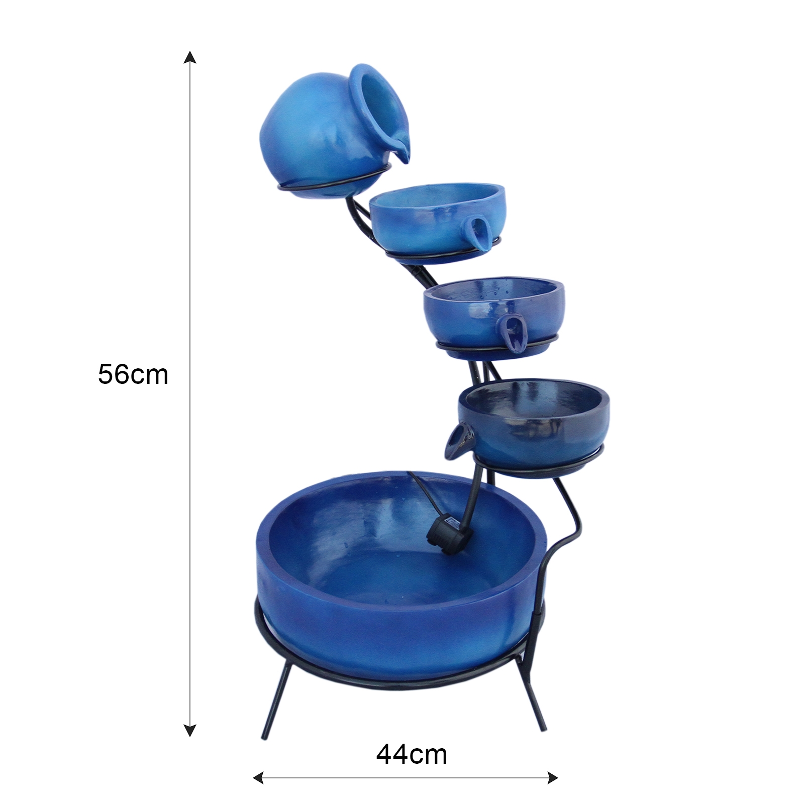 Fonte de água para gatos movida a energia solar - Azul